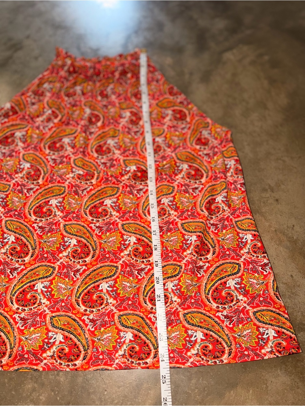 MELLODAY Red Paisley High Neck Sleeveless Blouse Tank Top M - Picture 7 of 12
